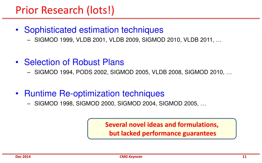 prior research lots