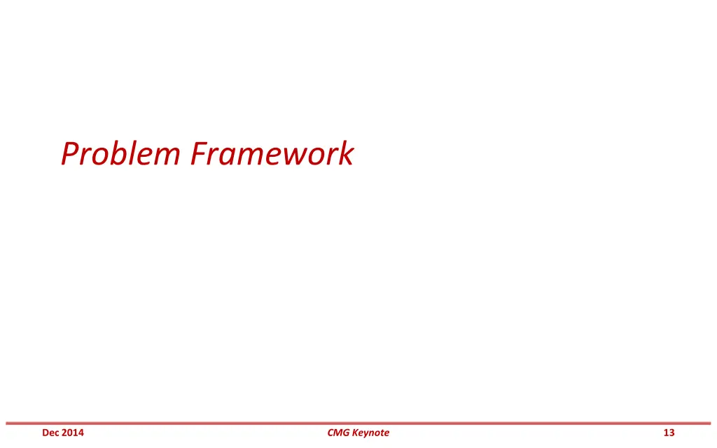 problem framework