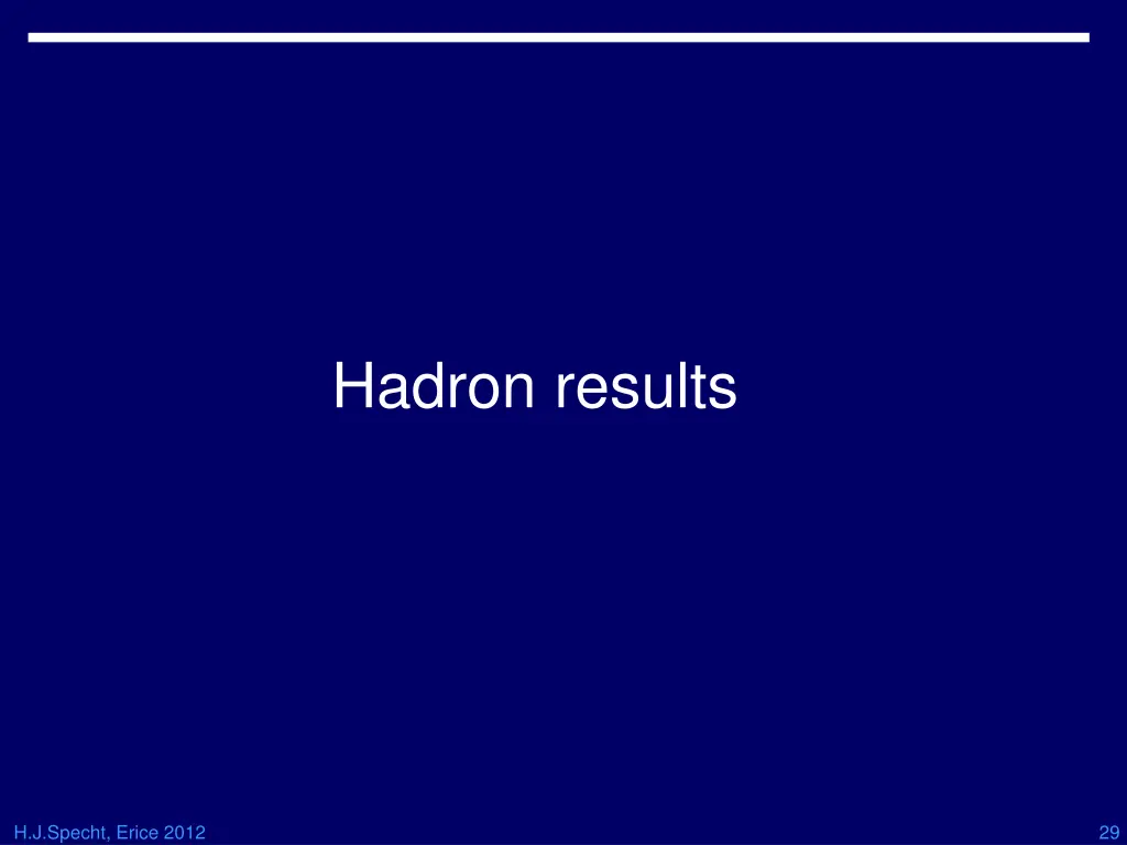 hadron results