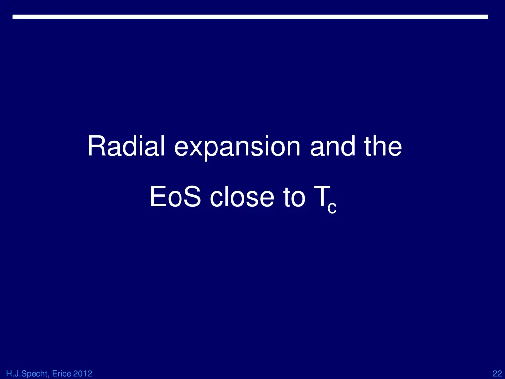 radial expansion and the