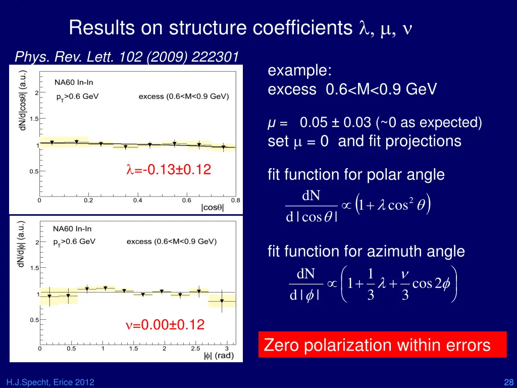 results on structure coefficients
