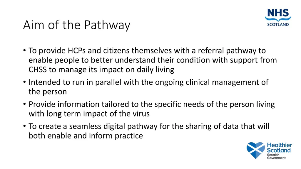 aim of the pathway