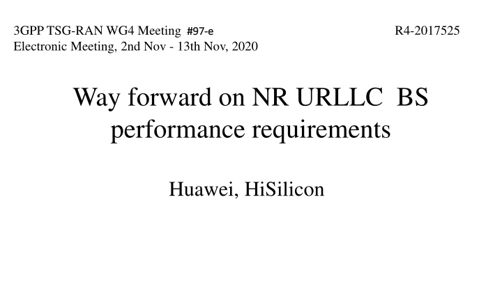 3gpp tsg ran wg4 meeting 97 electronic meeting