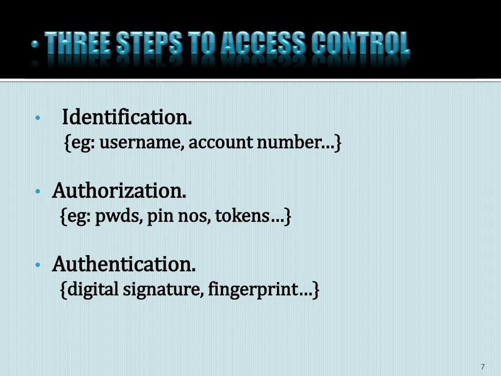 identification identification eg eg username
