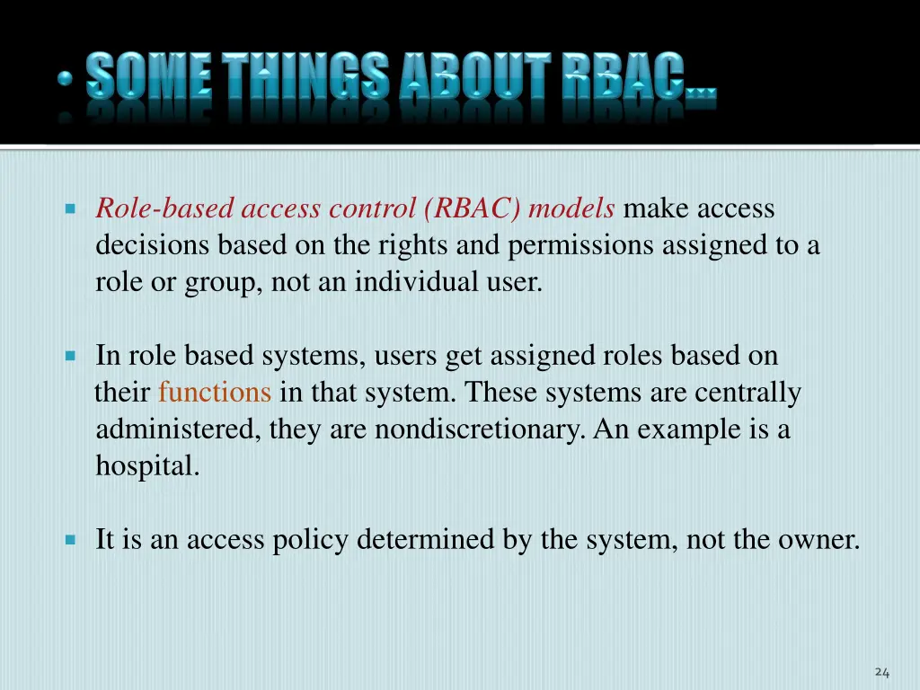 role based access control rbac models make access