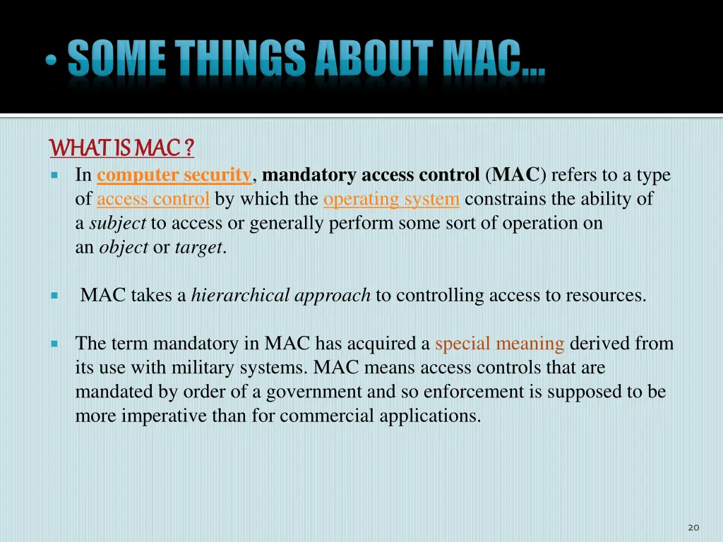 what is mac what is mac in computer security