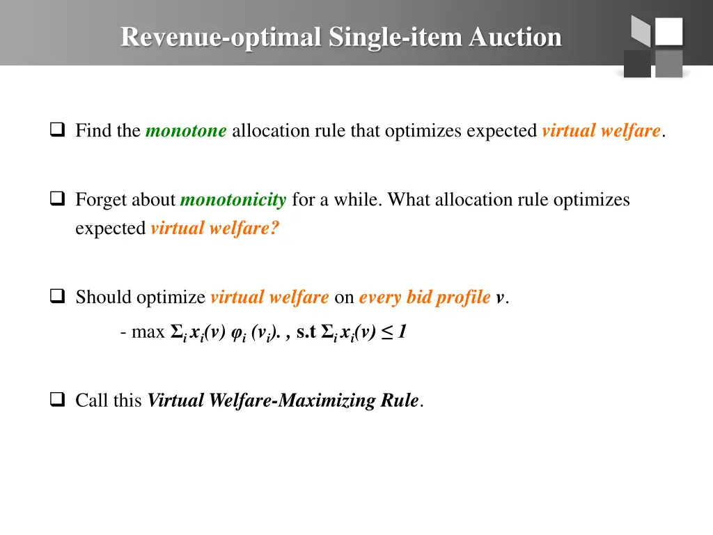 revenue optimal single item auction