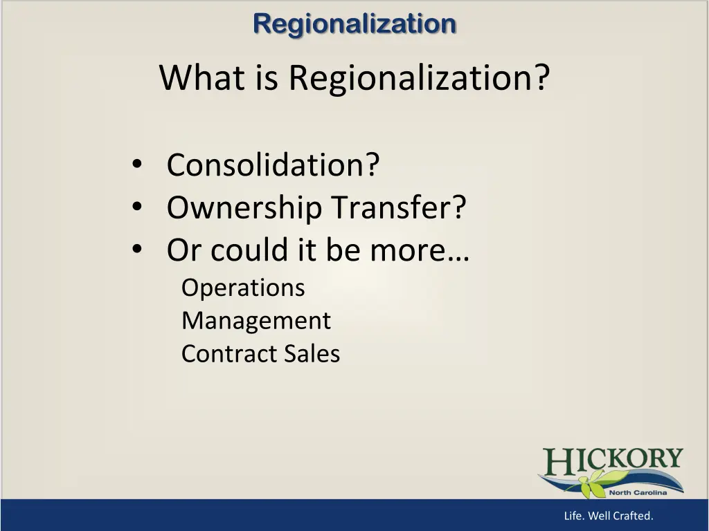 regionalization 1