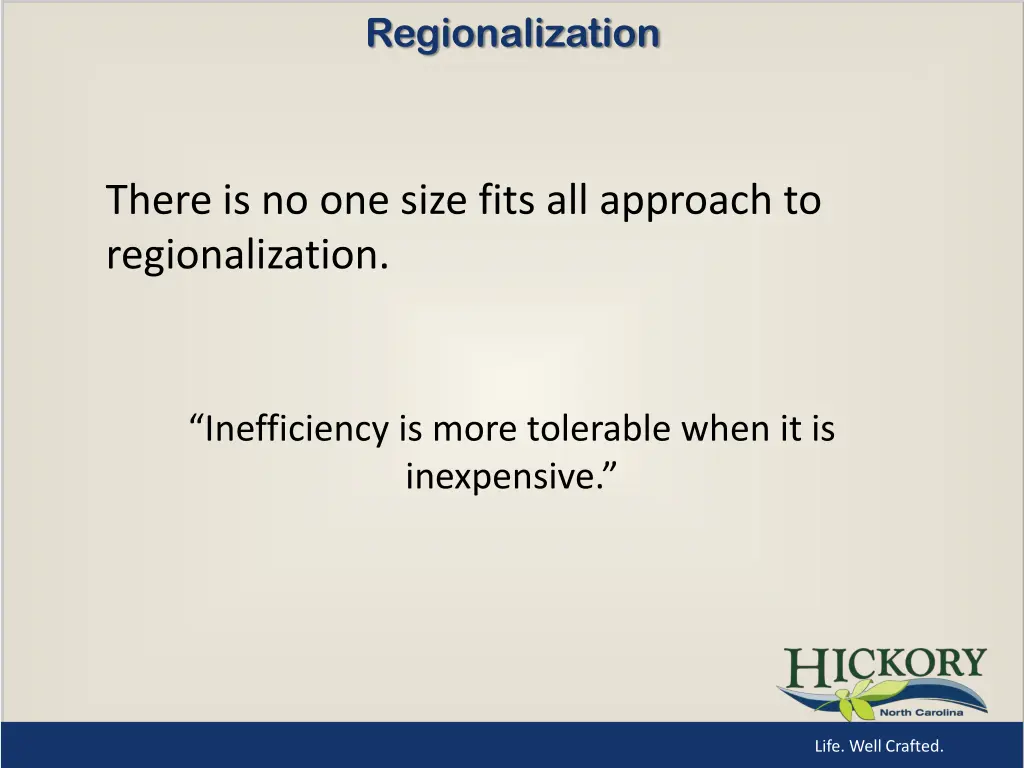 regionalization