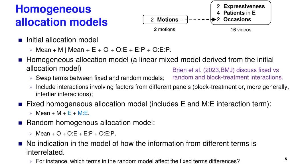 homogeneous allocation models