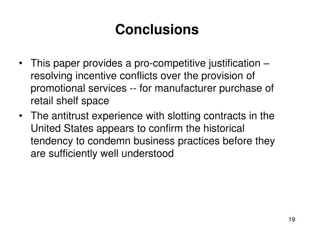 conclusions