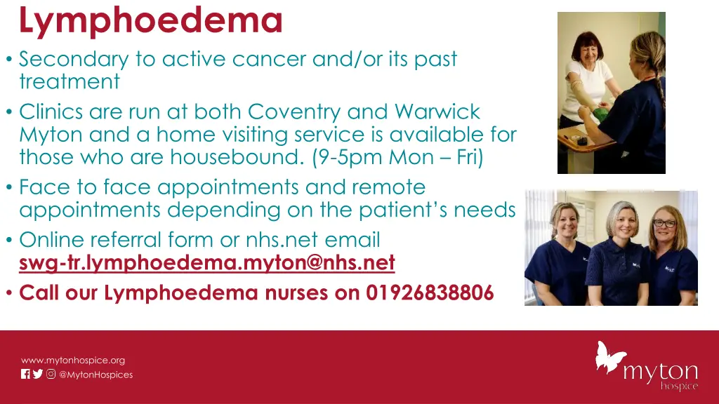 lymphoedema secondary to active cancer