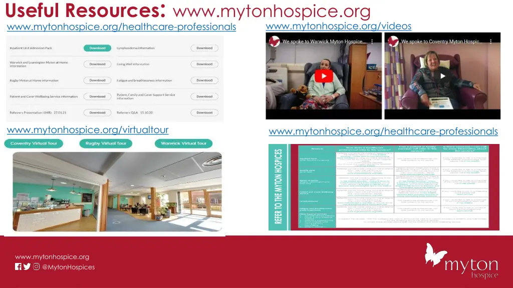 useful resources www mytonhospice