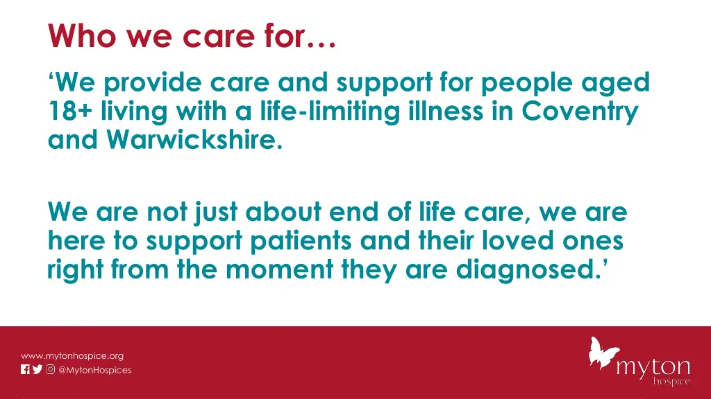 who we care for we provide care and support