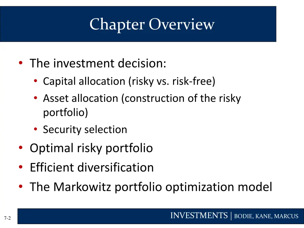 chapter overview