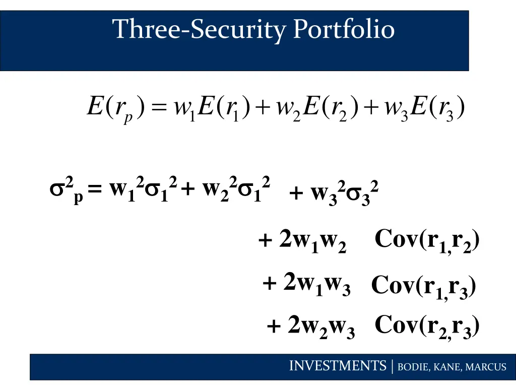 three security portfolio