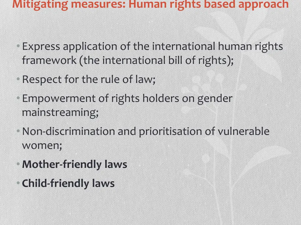 mitigating measures human rights based approach