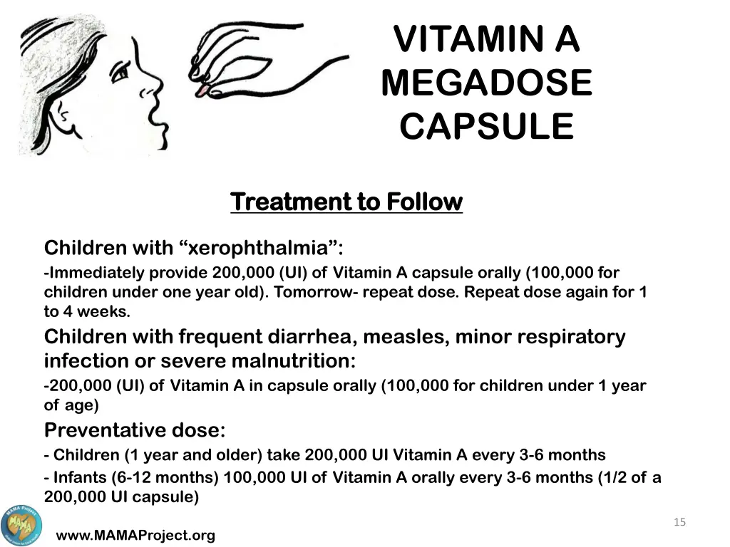 vitamin a megadose capsule