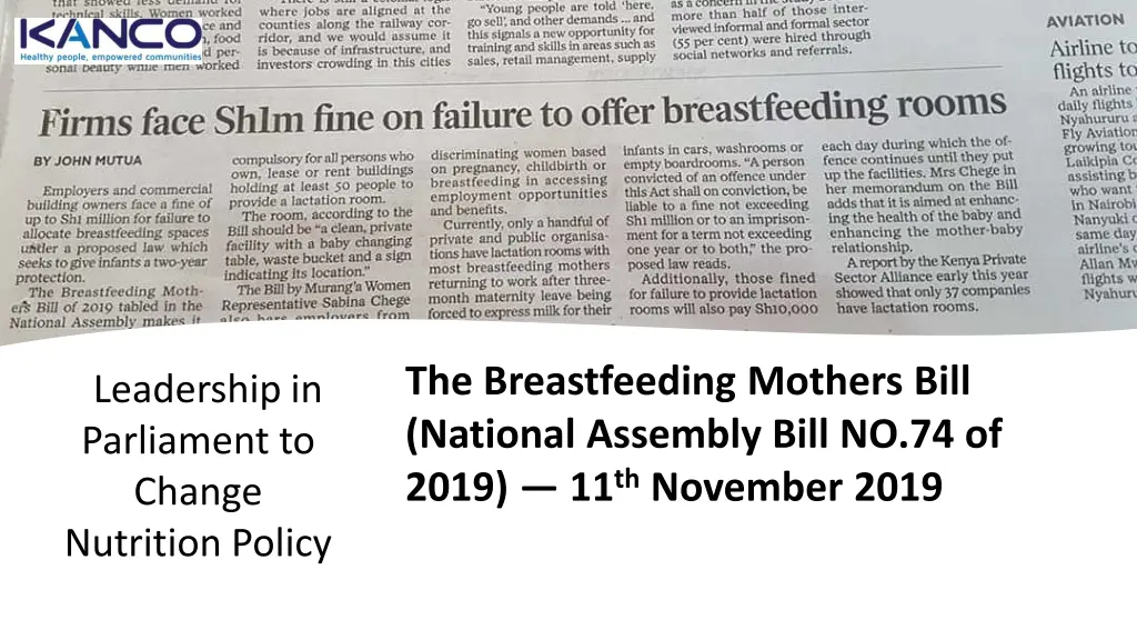 the breastfeeding mothers bill national assembly