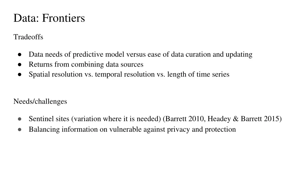 data frontiers