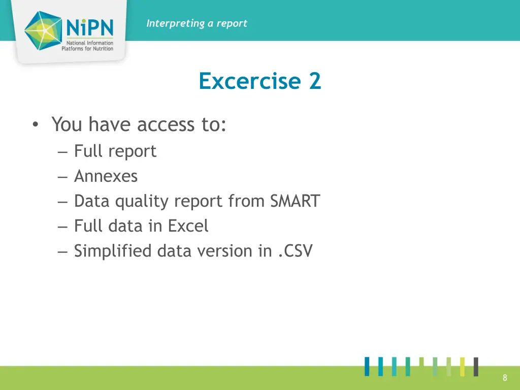 interpreting a report 4