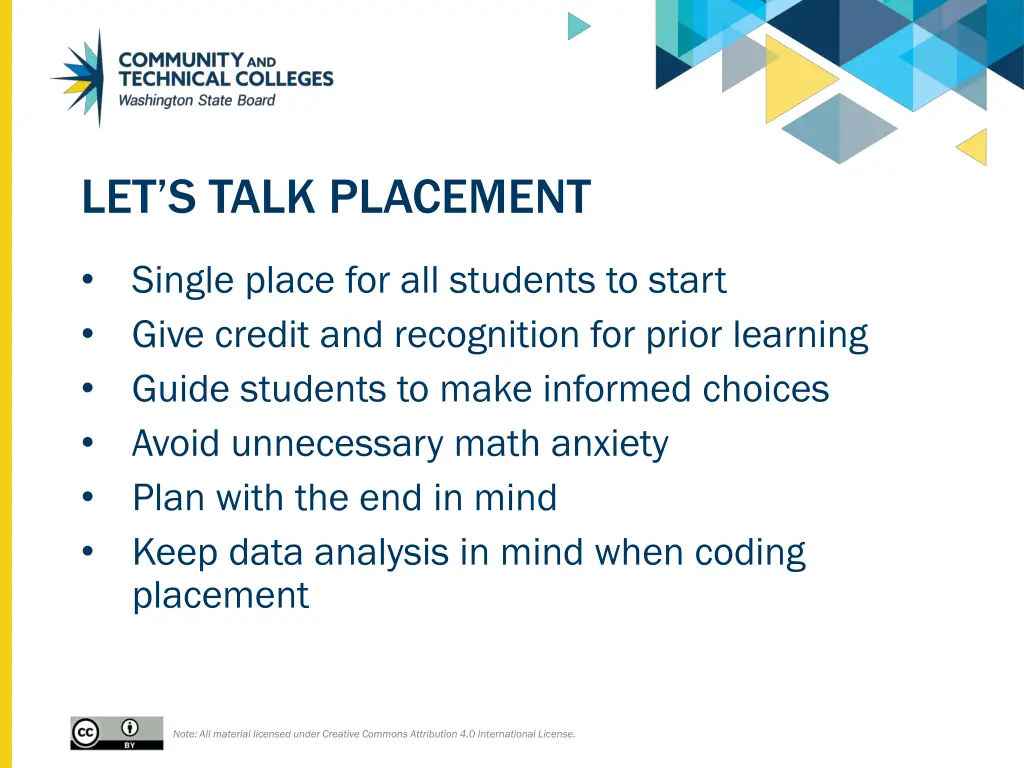 let s talk placement
