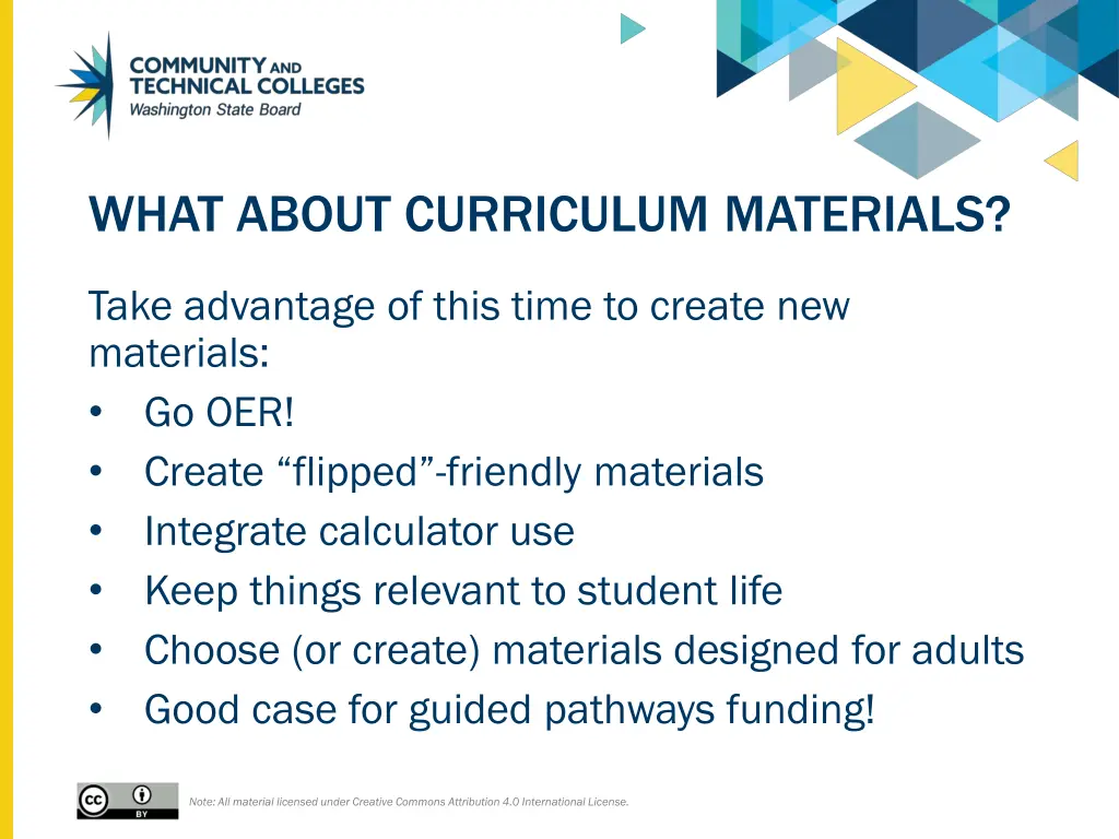what about curriculum materials
