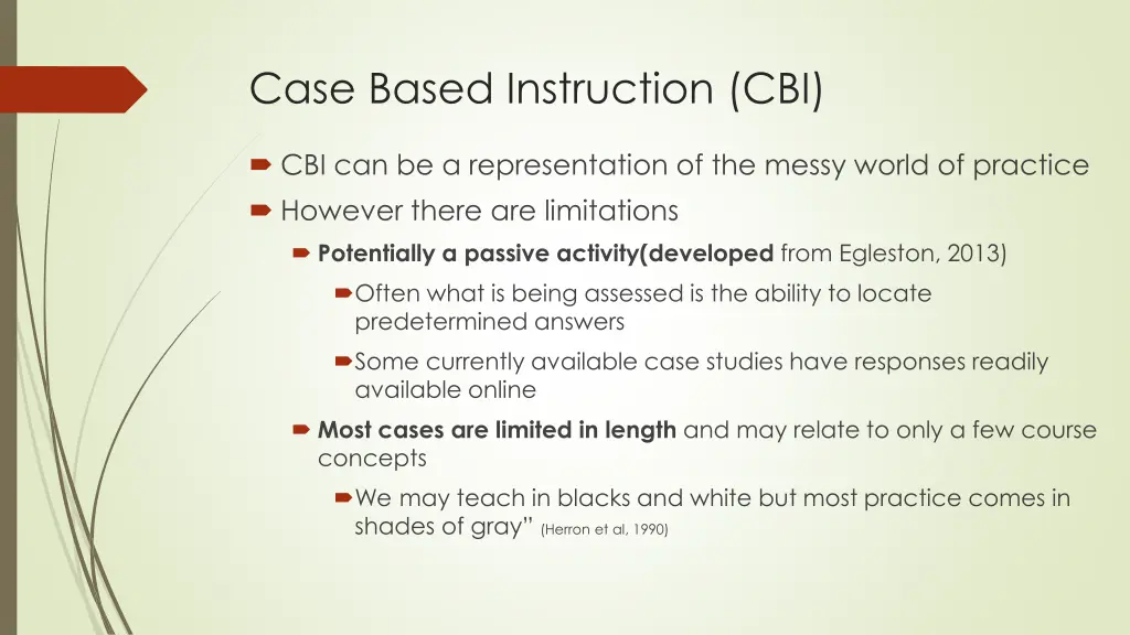 case based instruction cbi