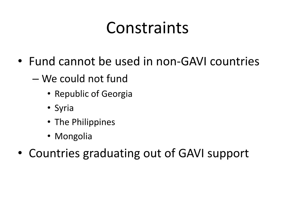 constraints