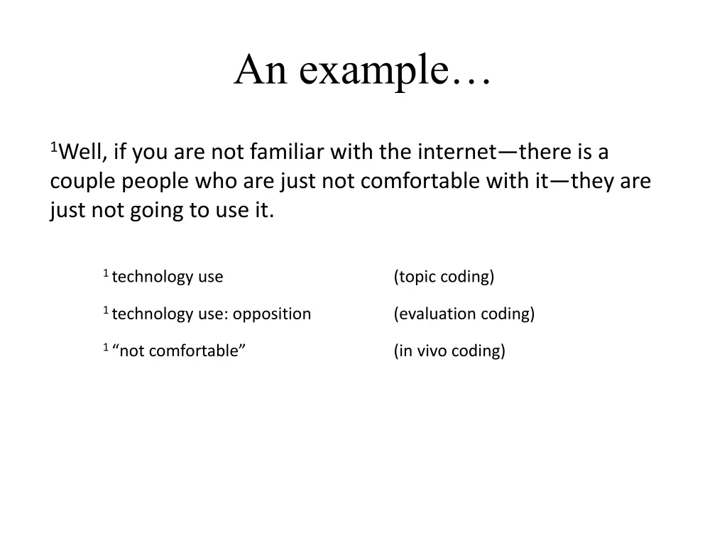 an example