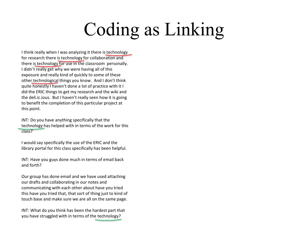 coding as linking 1