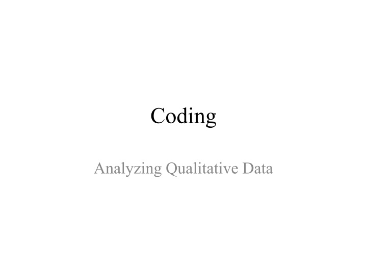 coding