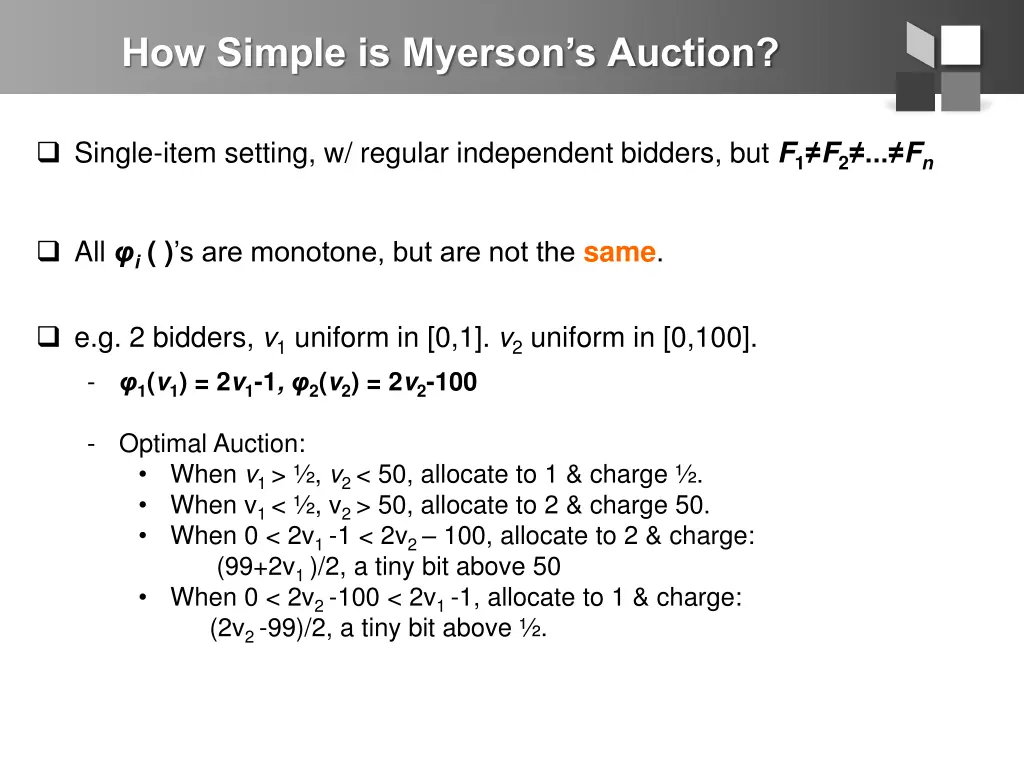 how simple is myerson s auction 1