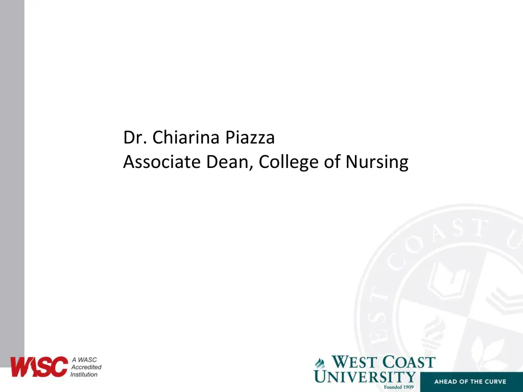 dr chiarina piazza associate dean college