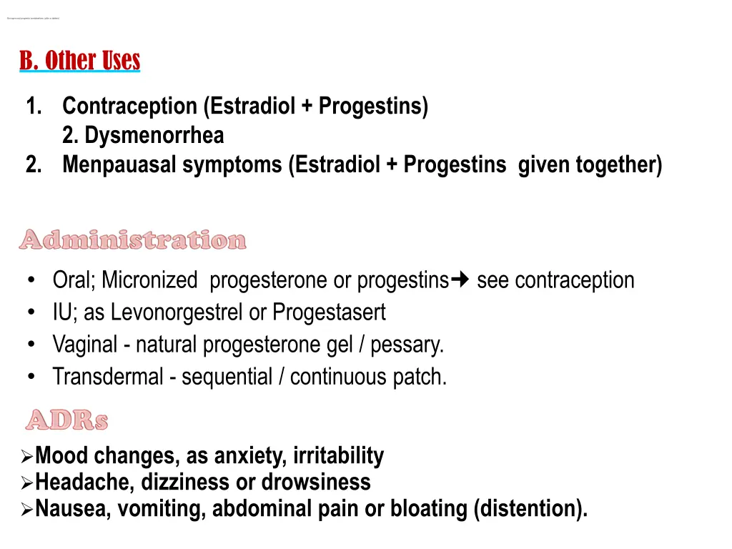 estrogen and progestin combinations pills 2