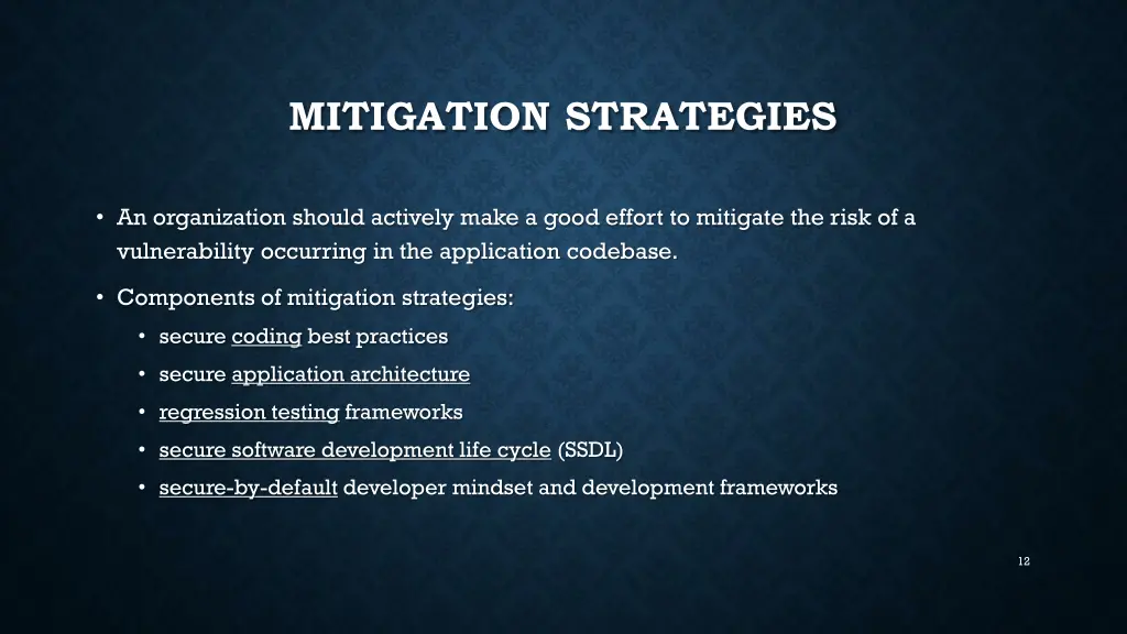 mitigation strategies