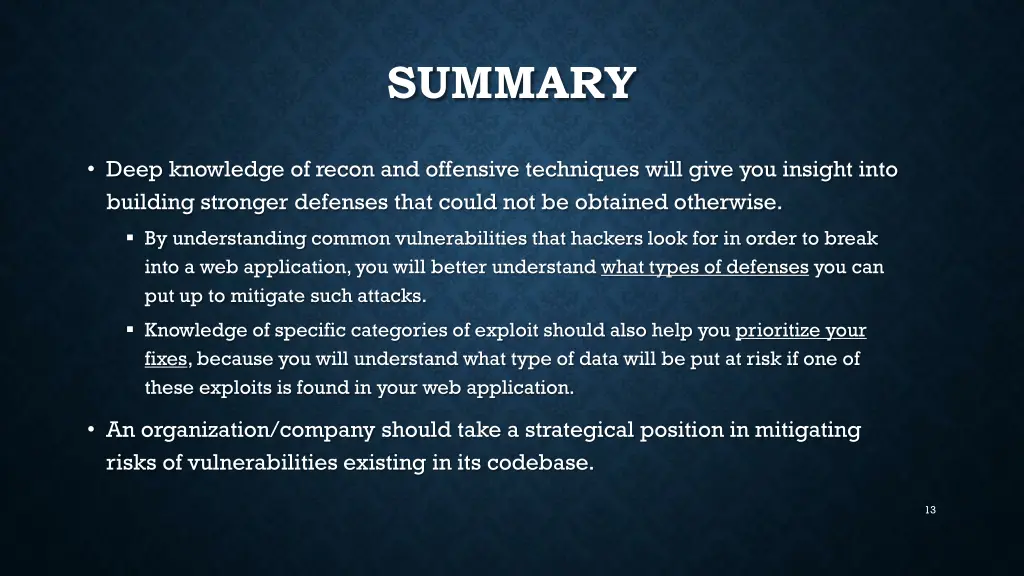 summary