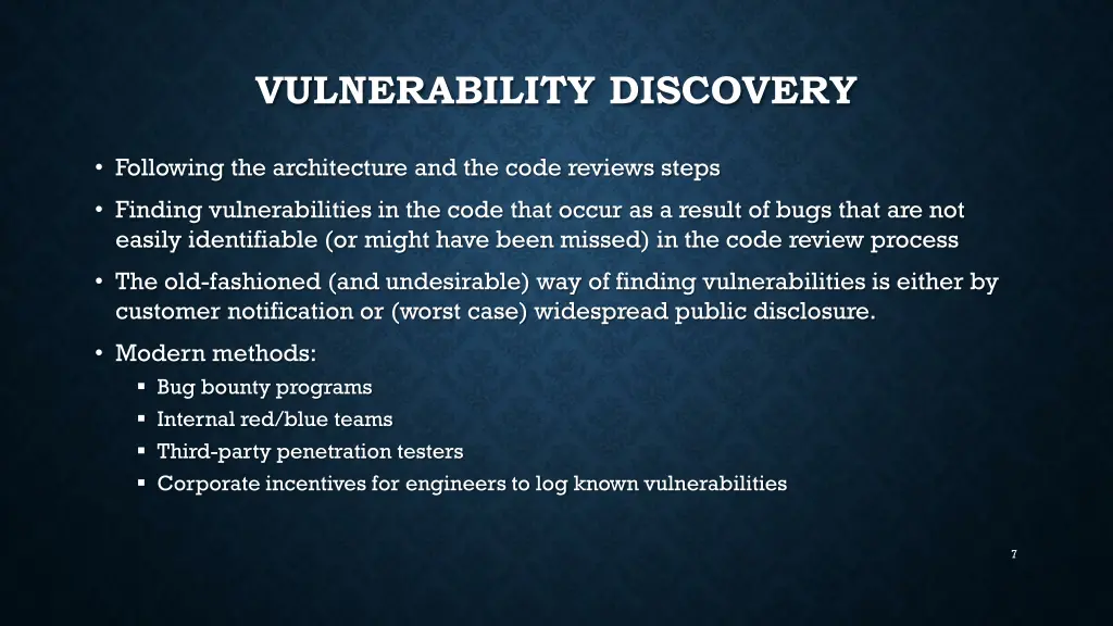vulnerability discovery