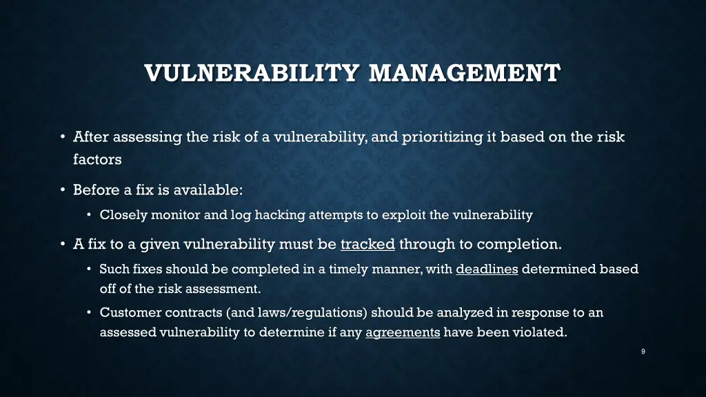 vulnerability management