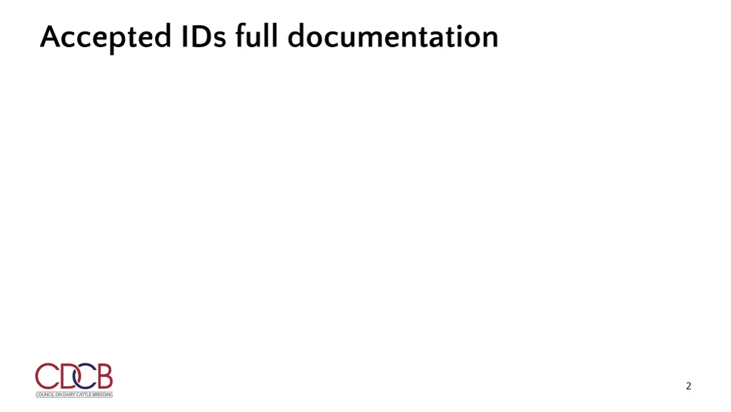 accepted ids full documentation