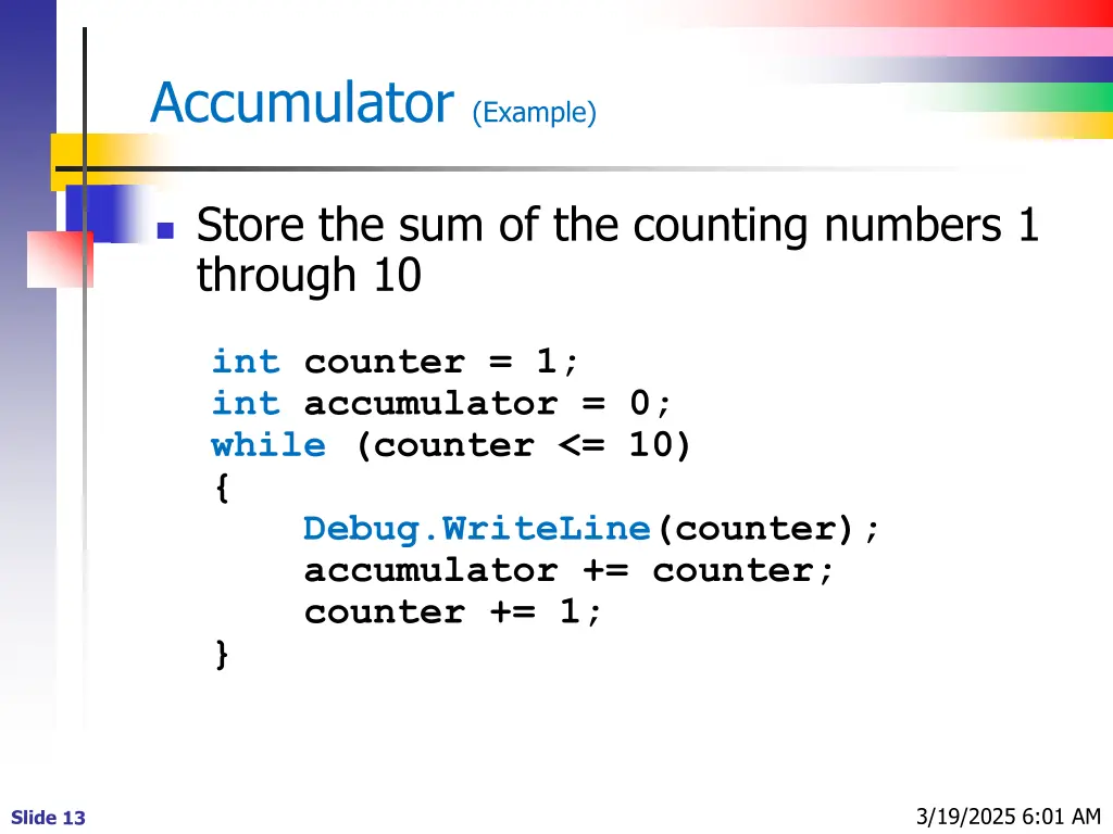 accumulator example