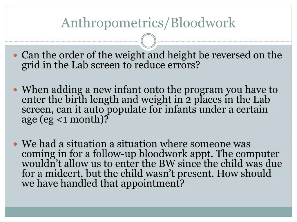 anthropometrics bloodwork