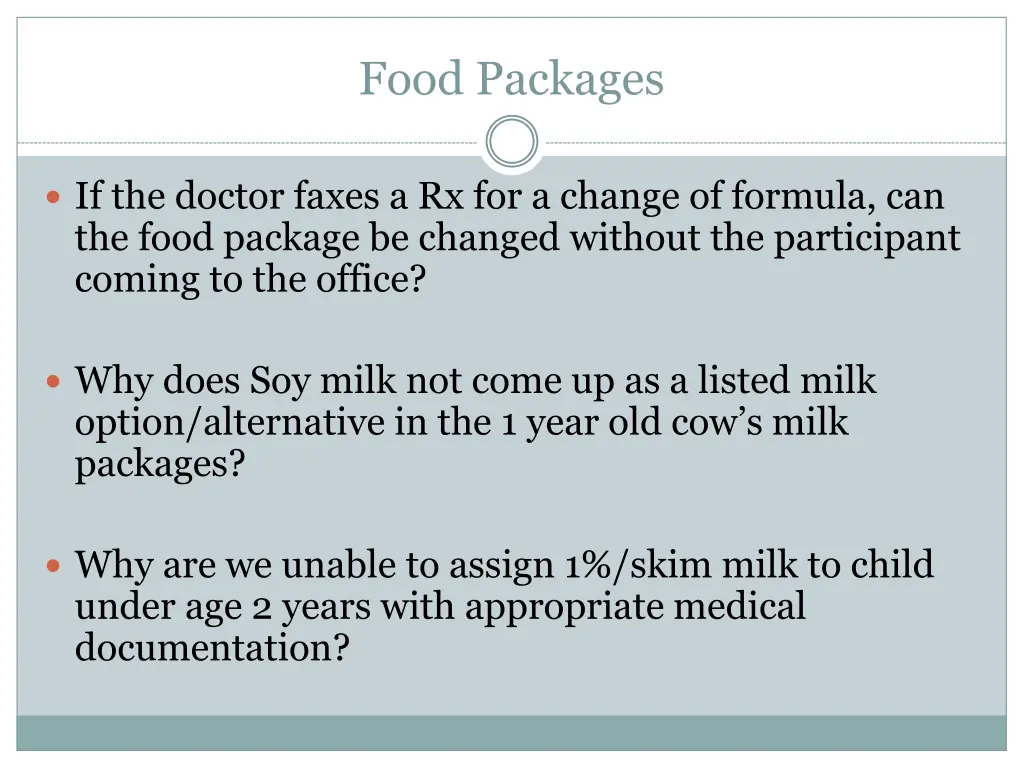 food packages