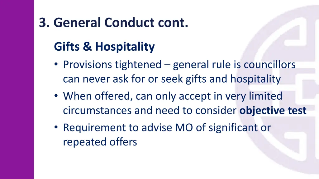 3 general conduct cont