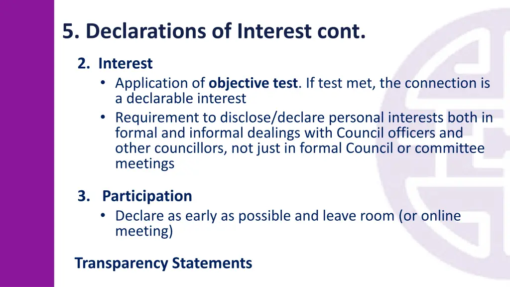5 declarations of interest cont 1