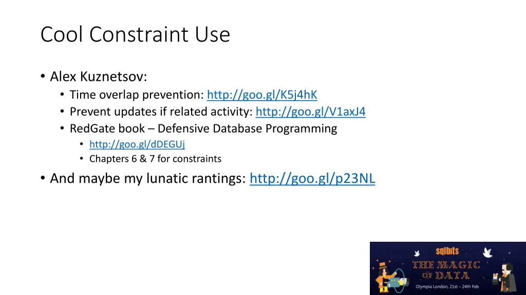 cool constraint use