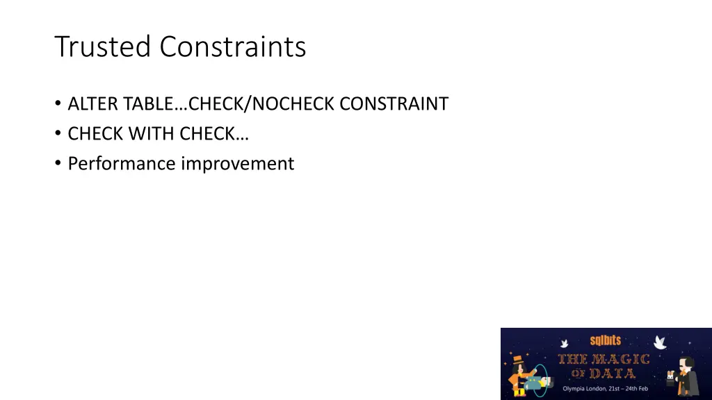 trusted constraints