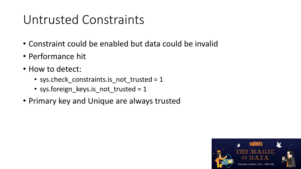 untrusted constraints