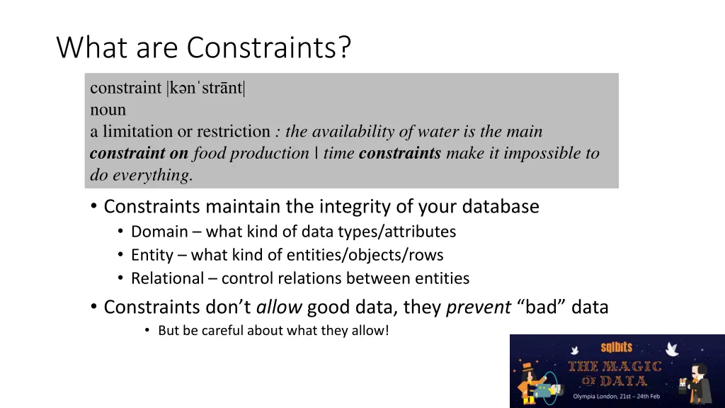 what are constraints
