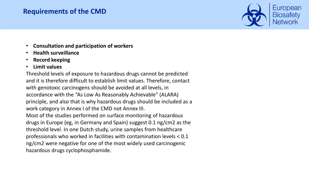 requirements of the cmd 2